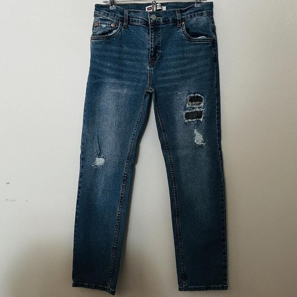 Levi’s 502 Tapered Leg Jeans Boys Size 14 Husky 33x28 Medium Wash Blue Denim Cas